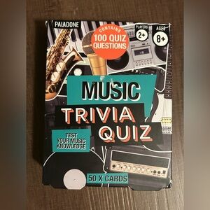 Music Trivia Quiz Card Game from Paladone Missing 2 Cards Incomplete 48 Cards